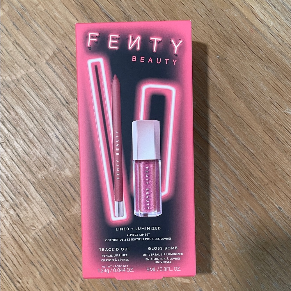 NWT Limited Edition Set Fenty Beauty Lip Liner & Gloss Duo Riri + Grape Splash